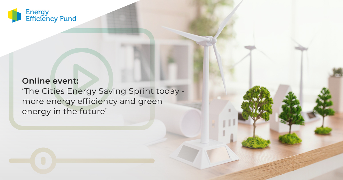 The EU will provide the Energy Efficiency Fund with EUR 5 million for the implementation of a pilot program for the renovation of war-damaged houses online event ‘The Cities Energy Saving Sprint today - more energy efficiency and green energy in the futur